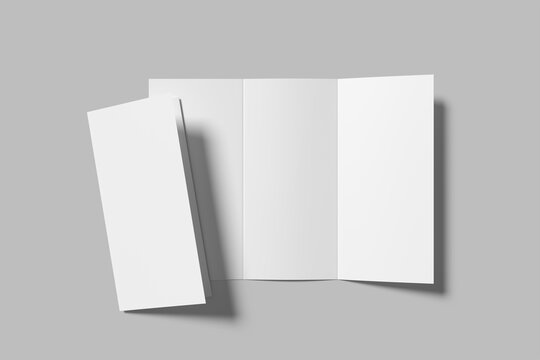 Trifold Brochure Blank Mockup