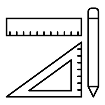 measurement line icon with editable stroke