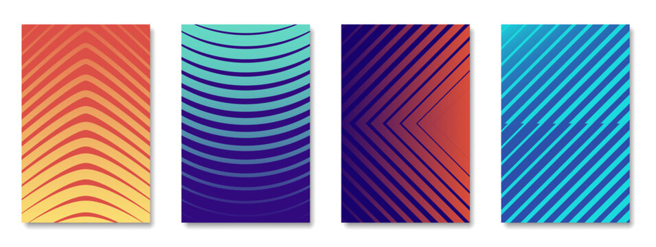 Colorful abstract geometric stripe background for book cover design