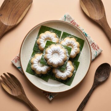Ayu putri cake on the table with a white plate