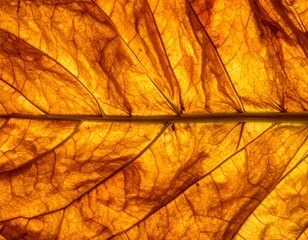 Obraz premium Close-up of a decaying leaf, revealing intricate vein patterns