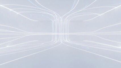 Futuristic glowing lines in a dynamic digital space