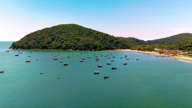4K Beach Island Guaruja Paradise Boats