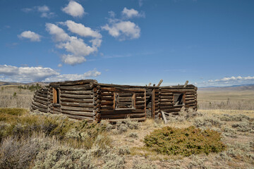 Arid Grassland Landscape with Sparse Foreground Elements