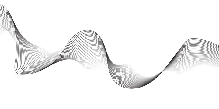Elegant abstract sine wave line background with smooth gradient flow and minimal style.