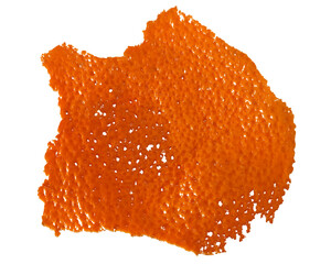 Orange Peel Texture Isolated on Black Background, Rough Orange Paper Texture