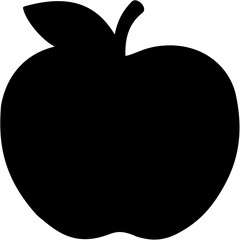 silhouette of apple