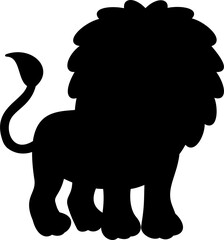 silhouette of a lion 