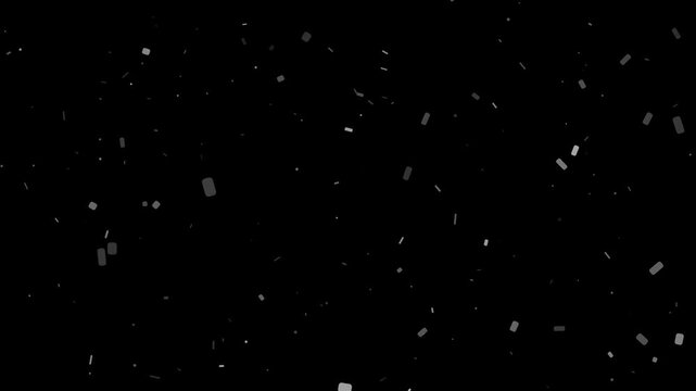 Abstract floating dust particles slowly moving on a black background for atmospheric overlay effects