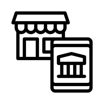 payment gateway line icon