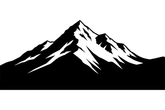 Minimalist Mountain Silhouette Vector Art