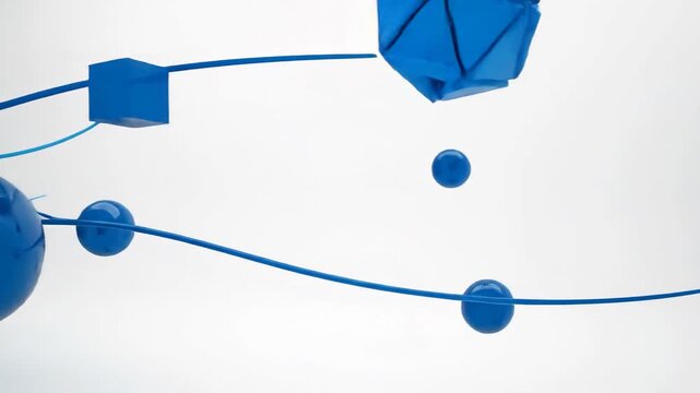 Abstract blue spheres background for technology and design projects