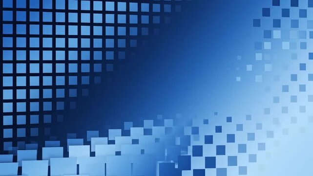 Abstract blue square grid pattern background for technology or data