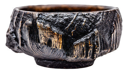 Handmade Clay Cup Features Unique Handcrafted Drinkware isolated on white PNG