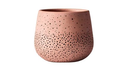 Handmade Clay Cup Conveys Warm Rustic Aesthetic isolated on white PNG