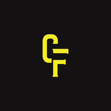 CF Abstract Initial Logo. Clean, high-contrast typography suitable for branding, identity, and corporate design. Ideal for logos, signage, and minimalist graphic projects.