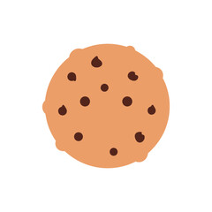 Chocolate Chip Cookie Illustration.