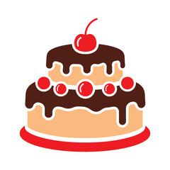 Chocolate Layer Cake with Cherry Topping.