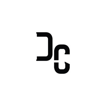 DC Abstract Initial Logo. Clean, high-contrast typography suitable for branding, identity, and corporate design. Ideal for logos, signage, and minimalist graphic projects.