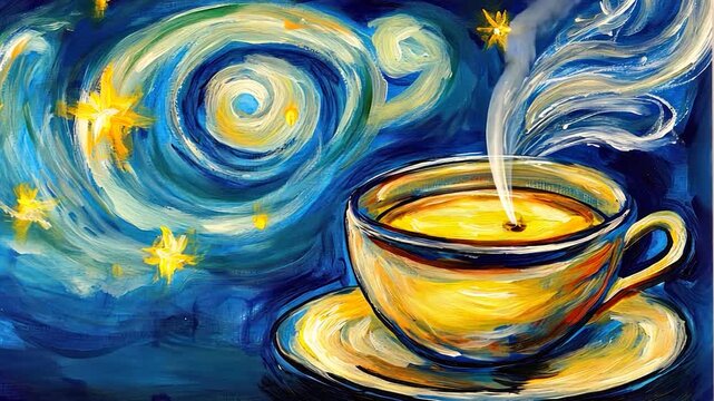 Starry Night Coffee Cup