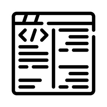 code editor line icon