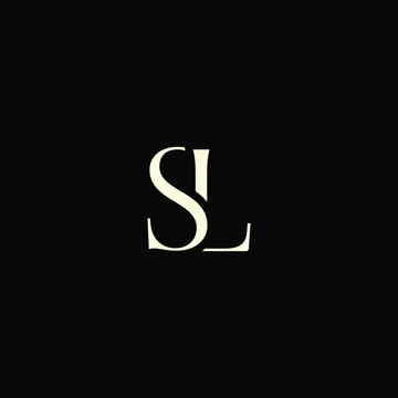 Elegant Intertwined S and L logo design. SL monogram. Modern, sophisticated branding symbol suitable for luxury fashion, design studios, and editorial logos.