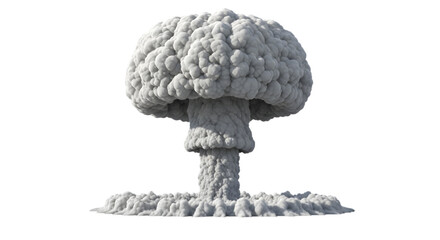 Mushroom cloud from nuclear explosion, symbolizing atomic bomb, destruction, war, and devastation.