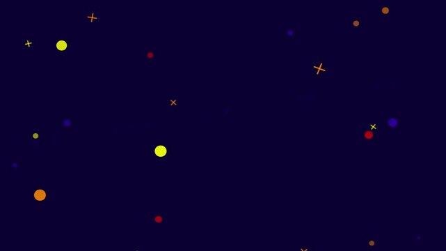 Abstract Dark Background with Colorful Geometric Shapes Pattern