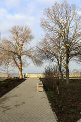 Primorsko-Akhtarsk embankment by Azov Sea