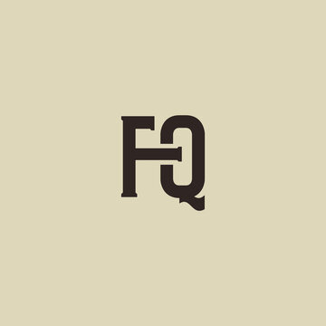FQ Abstract Initial Logo. Clean, high-contrast typography suitable for branding, identity, and corporate design. Ideal for logos, signage, and minimalist graphic projects.