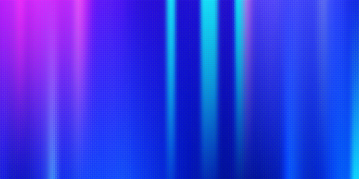 Led screen light background with pixel pattern, wall monitor with glow pixel diode dots texture pattern. Digital tv display wall panel in blue, pink gradient. Television videowall grid.