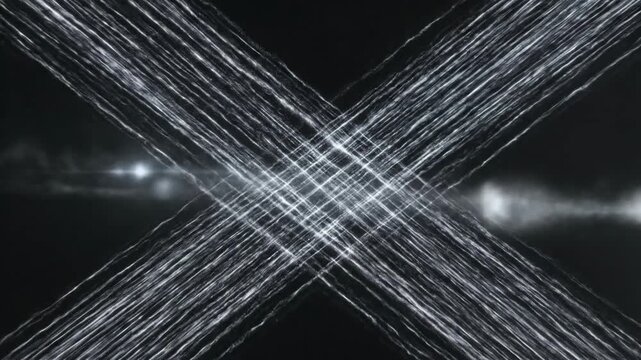 Abstract linear streaks animation on dark background for visual effects