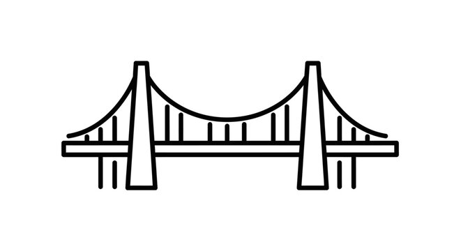 Suspension bridge structural engineering design.