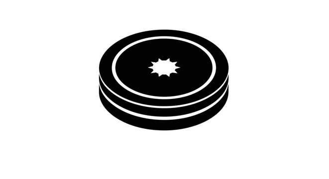 Black and white poker chip stack.