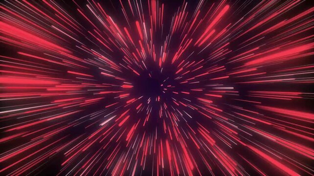 Futuristic hyperspace warp speed light travel effect with glowing blue and purple streaks abstract cosmic space motion