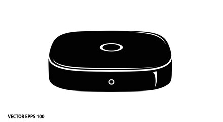 Black wireless charging pad device. © wulan