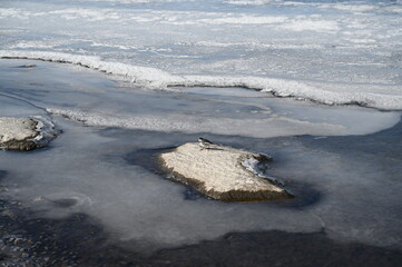 凍結した諏訪湖