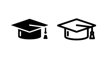 Simple Graduation Cap Icon for Academic Success and Educational Milestones
