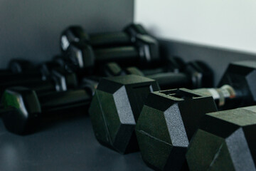 Obraz premium spot equipment at the gym for activity balls water