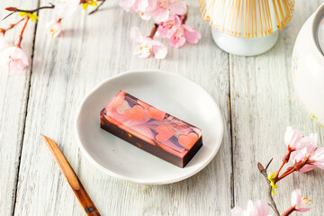 ハートの和菓子	