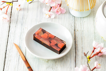 ハートの和菓子