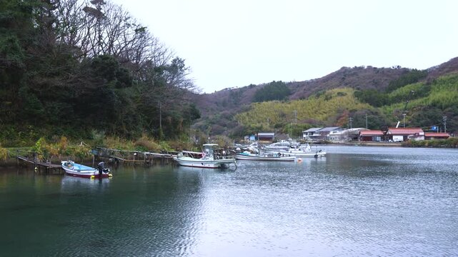 Small Fishing Village on Oki Islands, Shimane, Rural Coastal Town Japan