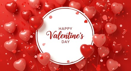 Celebrating love with heart-filled valentine's day decorations and festive red hearts