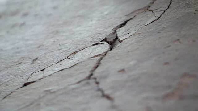Close-Up of Structural Crack in Active Historic Church Wall