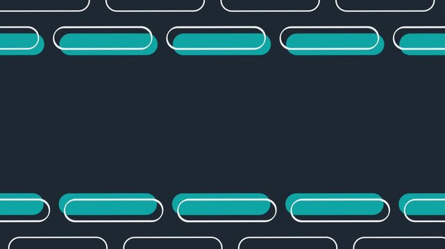 Modern geometric abstract background with teal rounded rectangles design