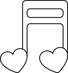 Music Note Line Icon