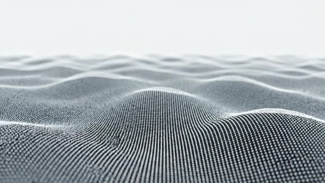 Abstract wavy surface with fine lines for background or visualization
