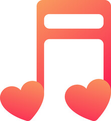 Heart Music Note Icon