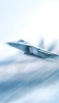 Abstract fighter jet background showcasing modern speed and technological innovation design concept