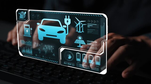 Charging dashboard for electric vehicles with battery status, energy usage, renewable integration, and CO2 impact tracking to support clean energy transition Marrow